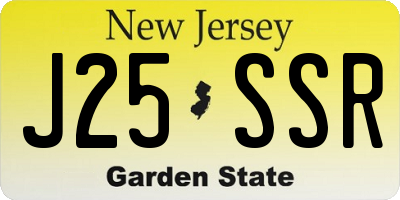 NJ license plate J25SSR