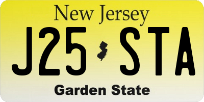 NJ license plate J25STA