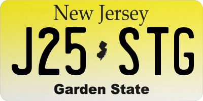 NJ license plate J25STG