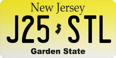 NJ license plate J25STL