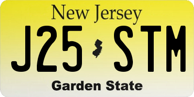 NJ license plate J25STM