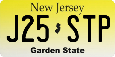 NJ license plate J25STP