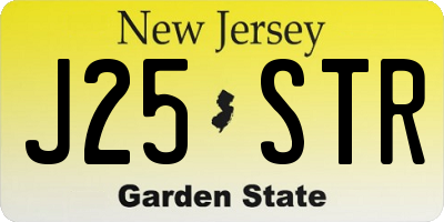 NJ license plate J25STR