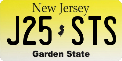 NJ license plate J25STS