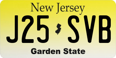 NJ license plate J25SVB