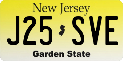 NJ license plate J25SVE