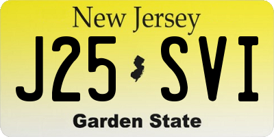 NJ license plate J25SVI
