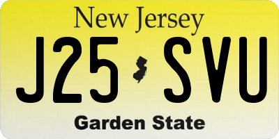 NJ license plate J25SVU