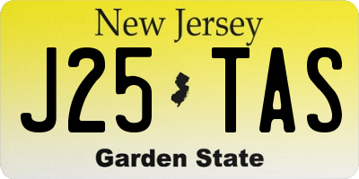 NJ license plate J25TAS