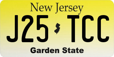NJ license plate J25TCC