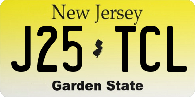 NJ license plate J25TCL