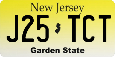 NJ license plate J25TCT