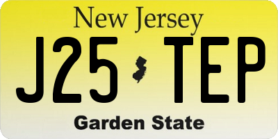 NJ license plate J25TEP
