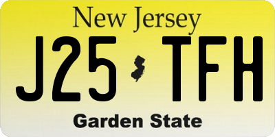NJ license plate J25TFH