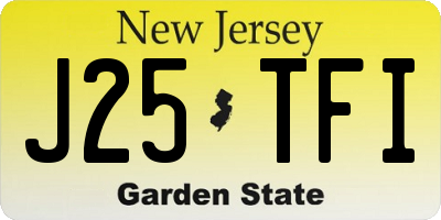 NJ license plate J25TFI