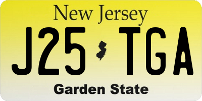 NJ license plate J25TGA