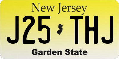 NJ license plate J25THJ