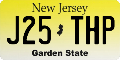 NJ license plate J25THP
