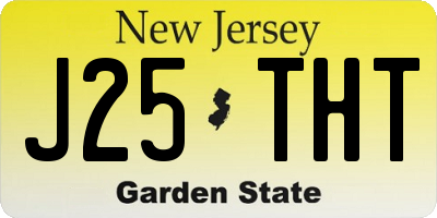 NJ license plate J25THT