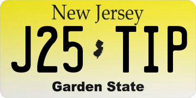 NJ license plate J25TIP