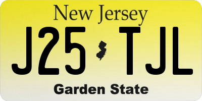 NJ license plate J25TJL