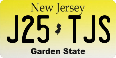 NJ license plate J25TJS
