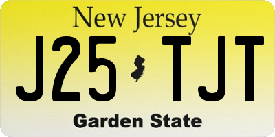 NJ license plate J25TJT