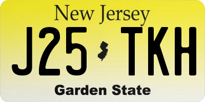 NJ license plate J25TKH