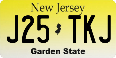 NJ license plate J25TKJ