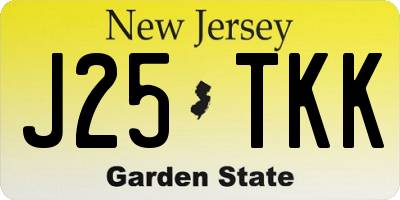 NJ license plate J25TKK