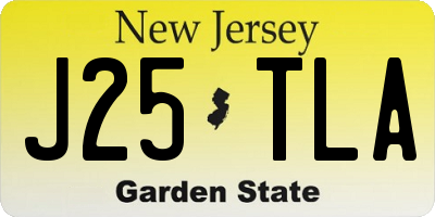 NJ license plate J25TLA