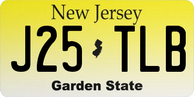 NJ license plate J25TLB