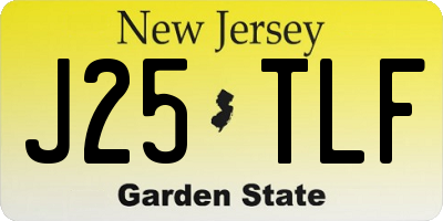 NJ license plate J25TLF