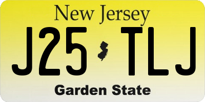 NJ license plate J25TLJ