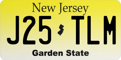 NJ license plate J25TLM