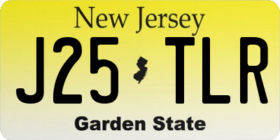 NJ license plate J25TLR