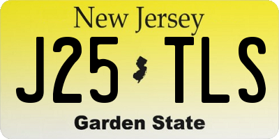 NJ license plate J25TLS