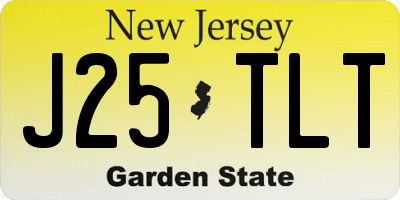 NJ license plate J25TLT