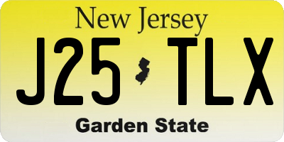 NJ license plate J25TLX