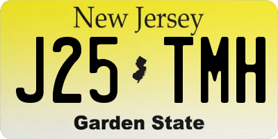 NJ license plate J25TMH