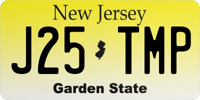 NJ license plate J25TMP