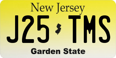 NJ license plate J25TMS