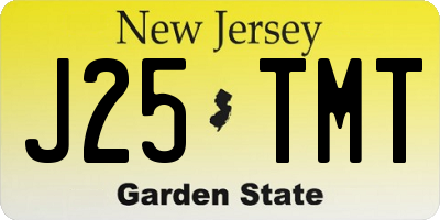 NJ license plate J25TMT