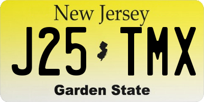 NJ license plate J25TMX