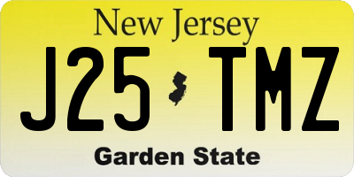 NJ license plate J25TMZ