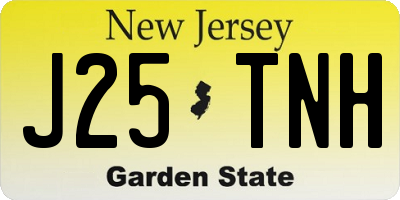 NJ license plate J25TNH