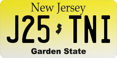 NJ license plate J25TNI