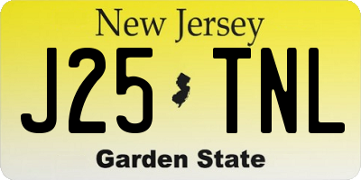 NJ license plate J25TNL