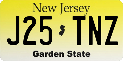 NJ license plate J25TNZ