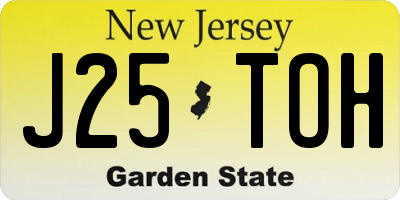 NJ license plate J25TOH